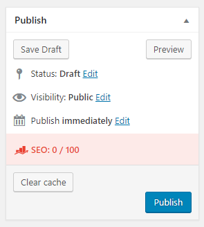 WordPress Post Publish Button