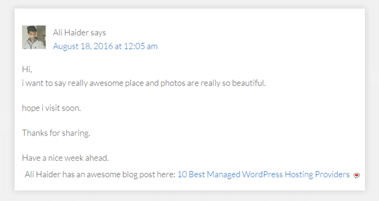 CommentLuv-Backlink-Example